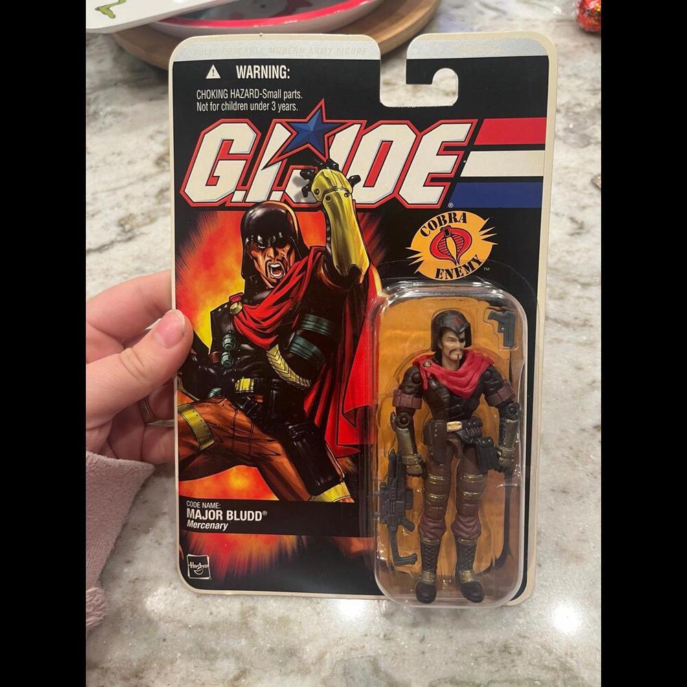 GI Joe DTC Major Bludd Cobra Mercenary Action Figure carded 2005‎ 3.75 o-ring